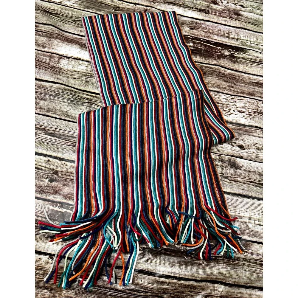 Coldwater Creek Women’s Rectangular Fashion Scarf Multicolor Fringed 11
